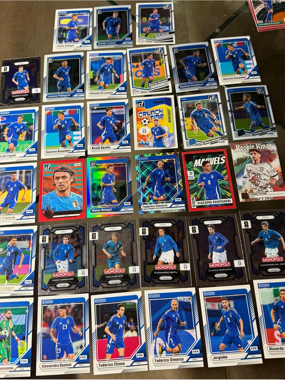33 Italy National Team soccer card lot FIFA World Cup Monopoly Donruss